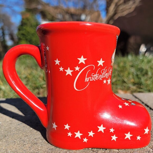 ❝ Christkindlmarkt Rathausplatz red boot shaped christmas mug 🎄❤️ ❞ - Picture 2 of 7